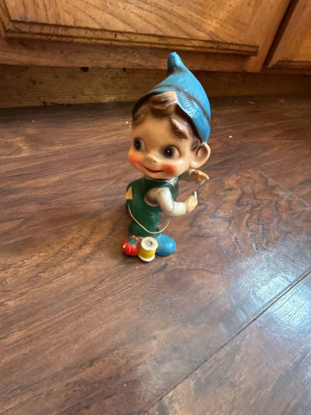 Josef Originals Wee Folks Boy Sewing Vintage Figurine Stitch in Time